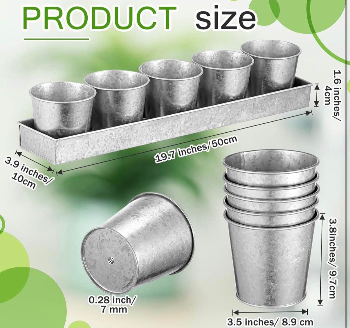 2 Sets Herb Garden Planter Indoor Kit with Trey