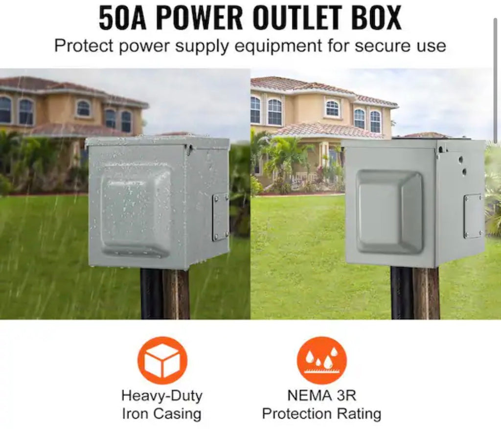 50A RV Power Outlet Box