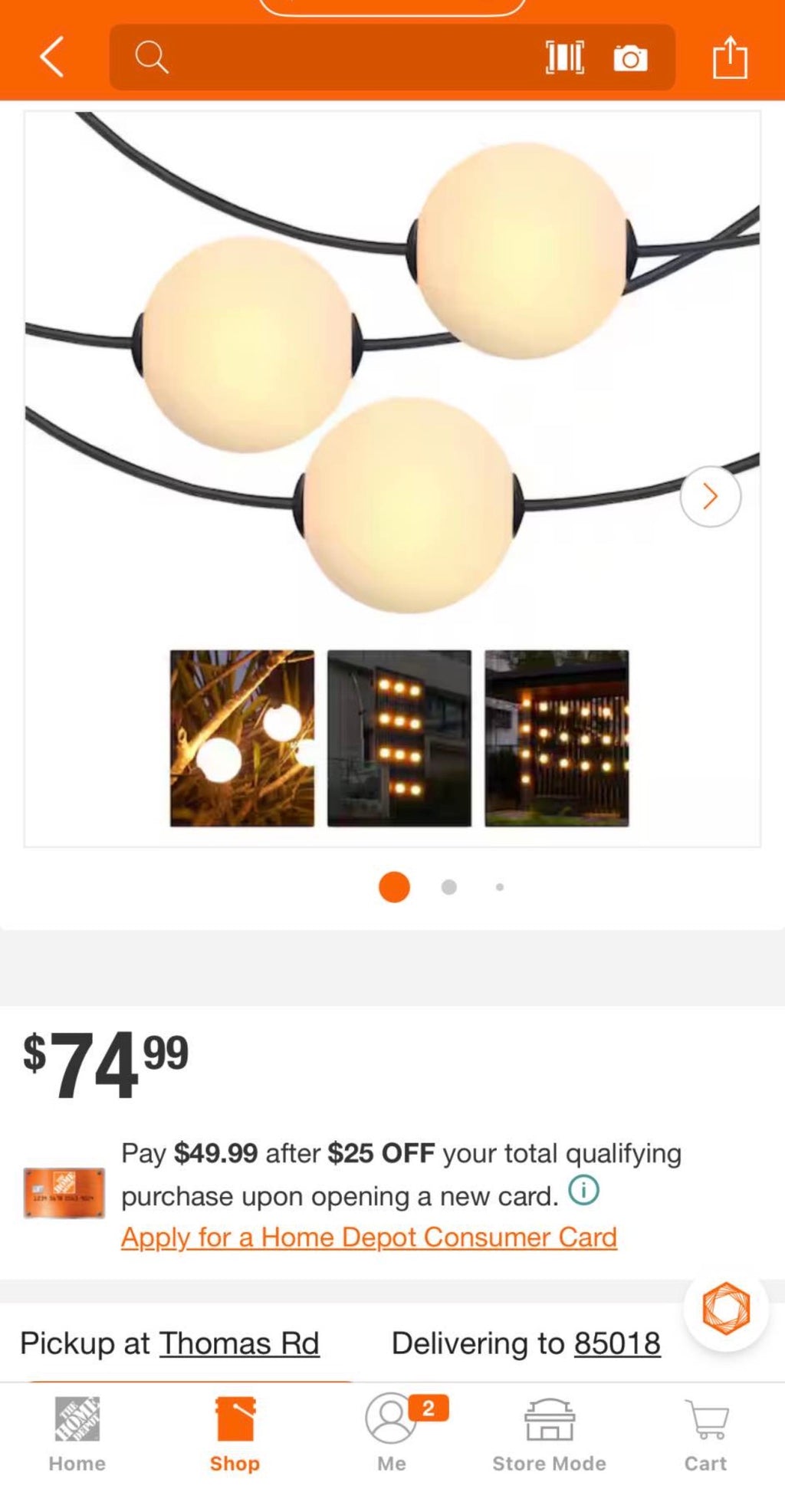 10-Light 28 ft Globe Bulb String Lights