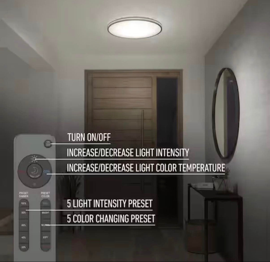 Athos 21 in. Modern Flush Mount Ceiling Light