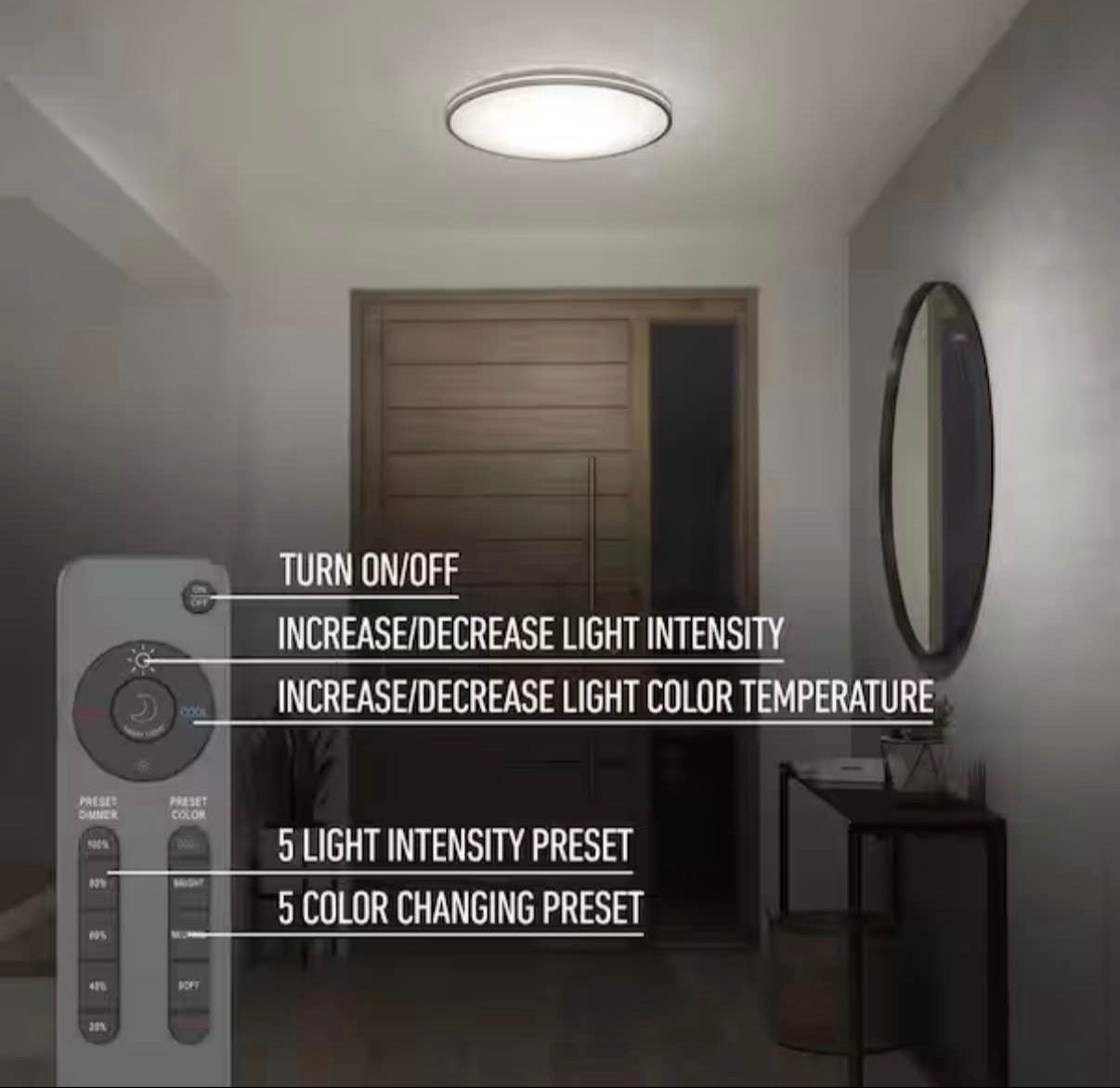 Athos 21 in. Modern Flush Mount Ceiling Light