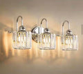 3-Light Chrome Dimmable Glam Crystal Bathroom Vanity Light