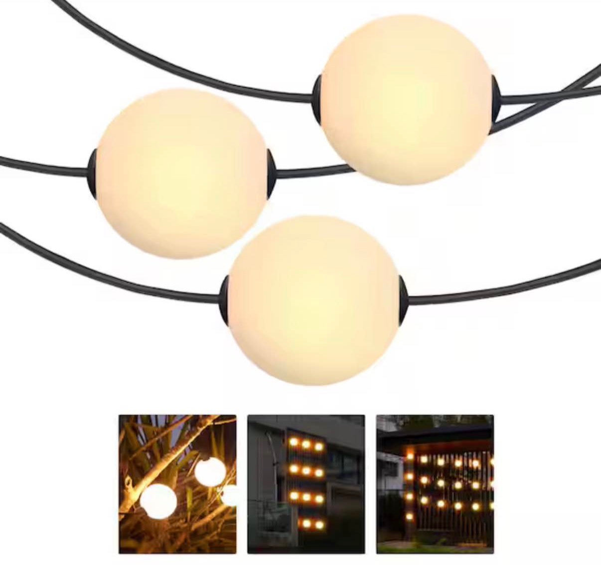 10-Light 28 ft Globe Bulb String Lights