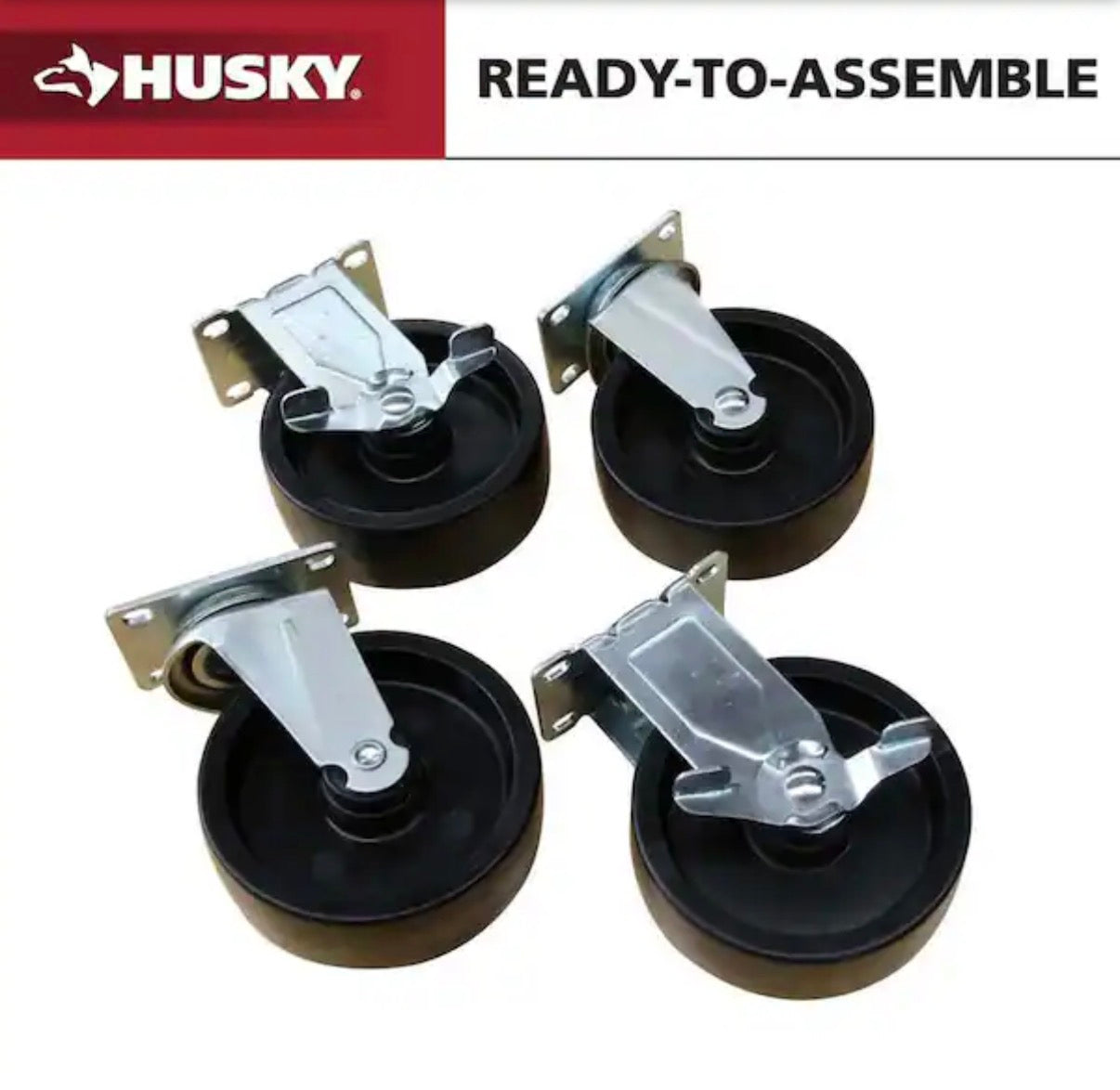 Husky Ready-to-Assemble Caster Set