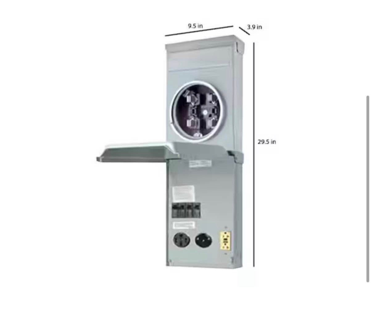Metered RV Panel 5-Spaces with 50 Amp and 30 Amp RV Receptacles and 20 Amp