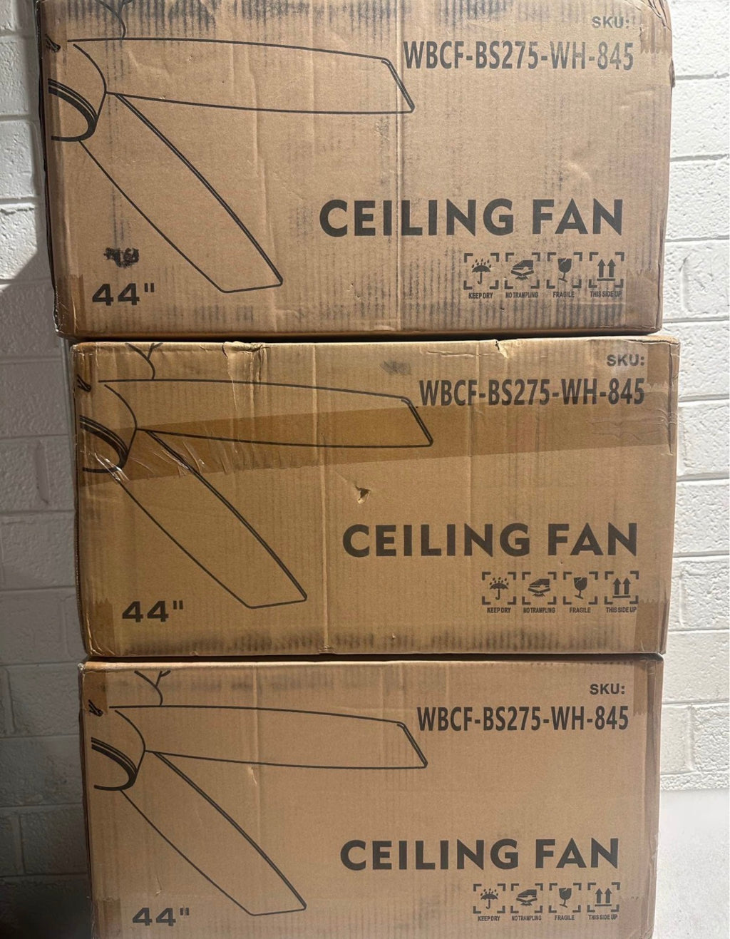 44 in. Indoor Ceiling Fan with remote control