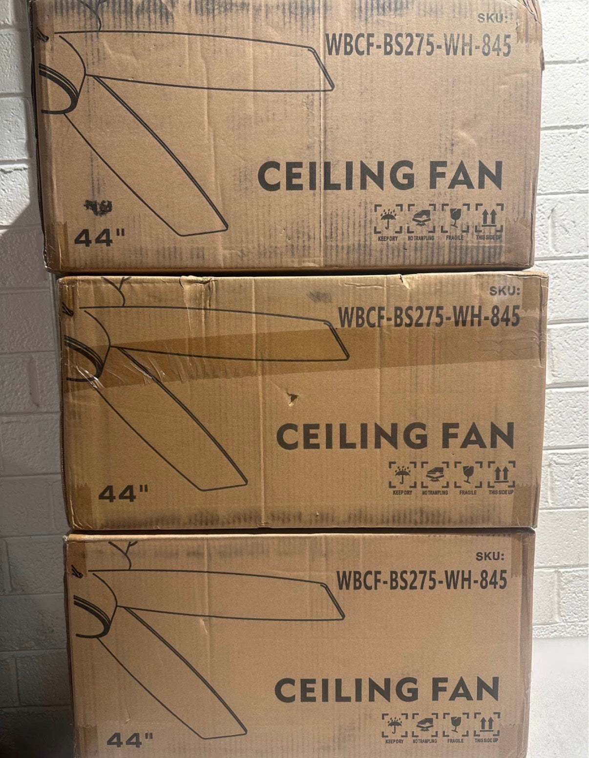 44 in. Indoor Ceiling Fan with remote control