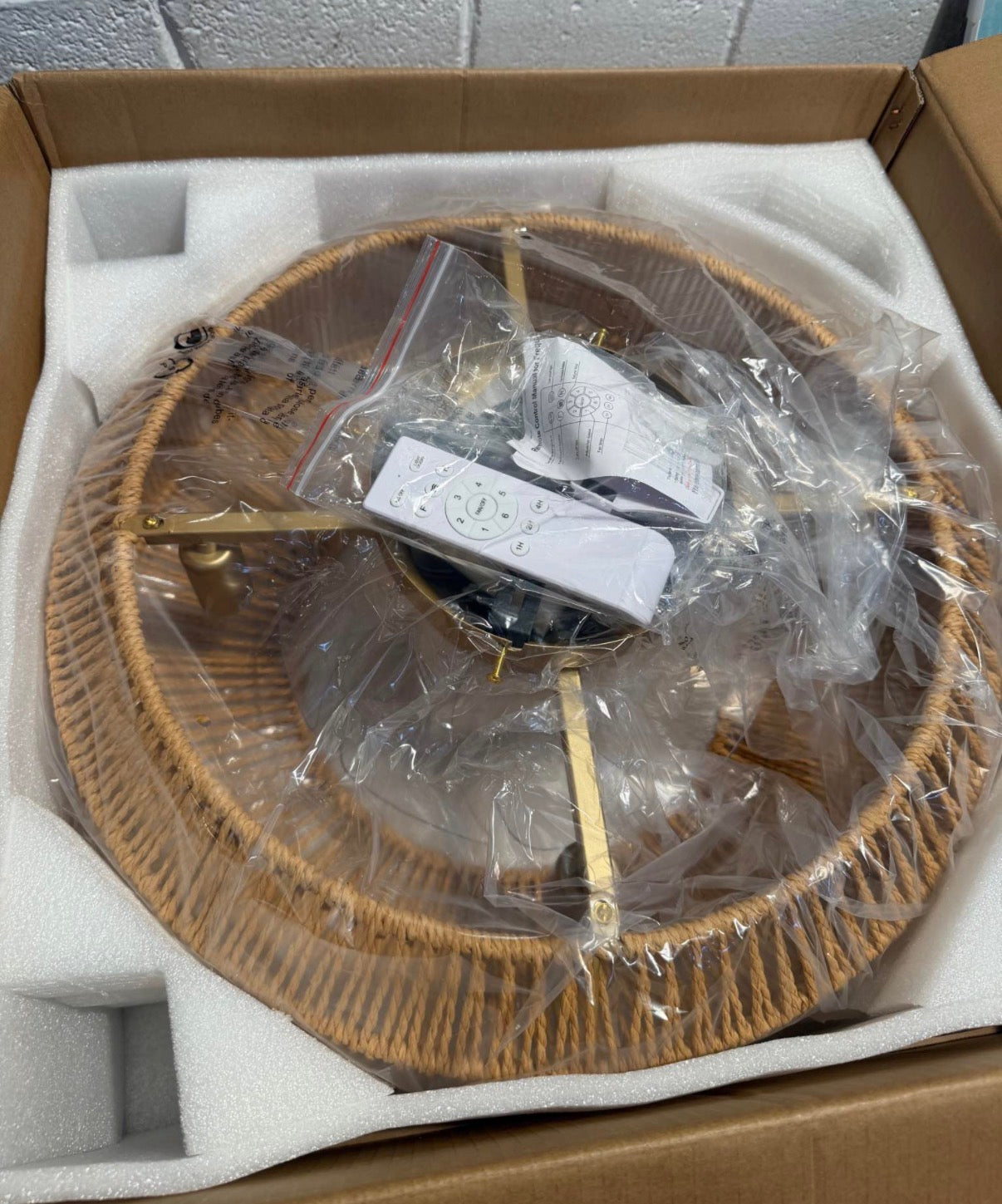 Moooni 20" Boho Caged Ceiling Fan with Light