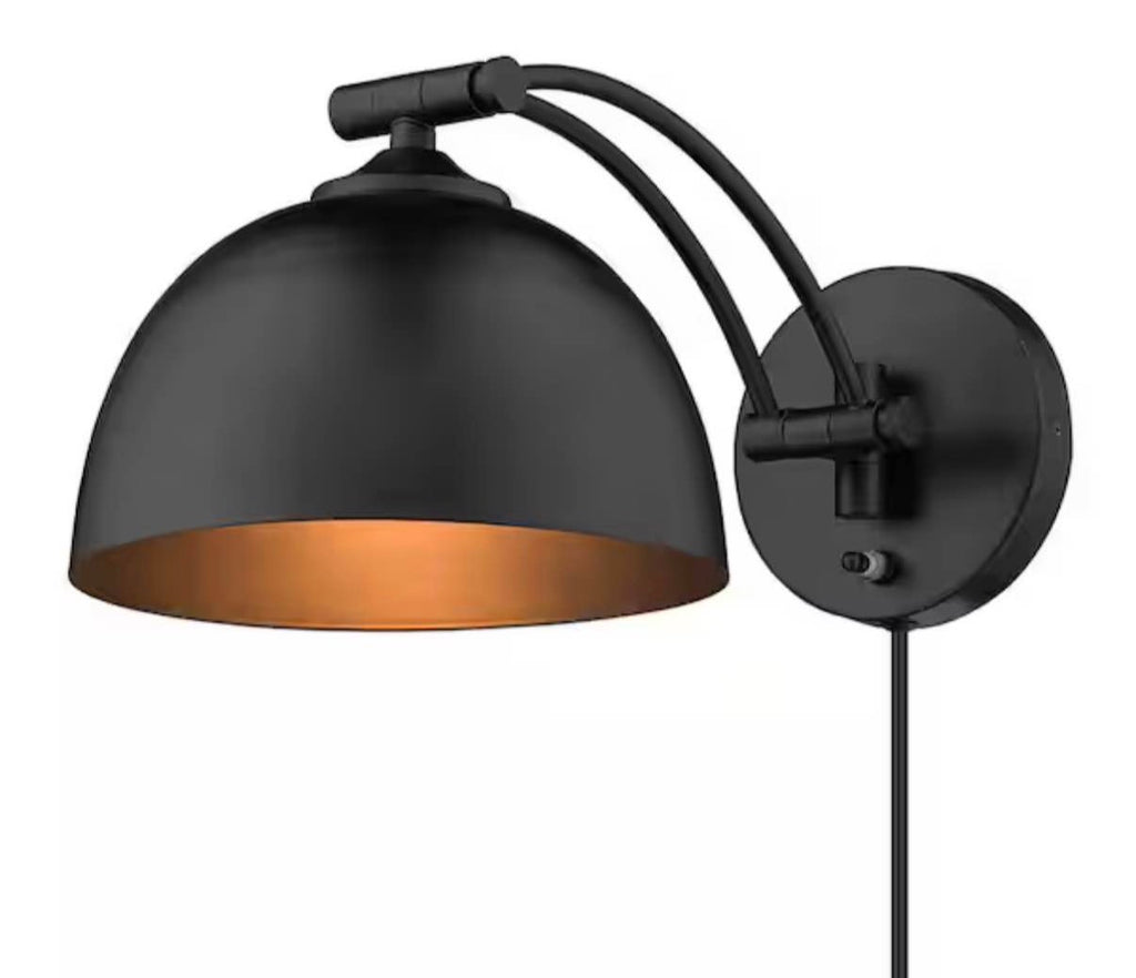 Golden Lighting Rey 8 in. Matte Black Sconce
