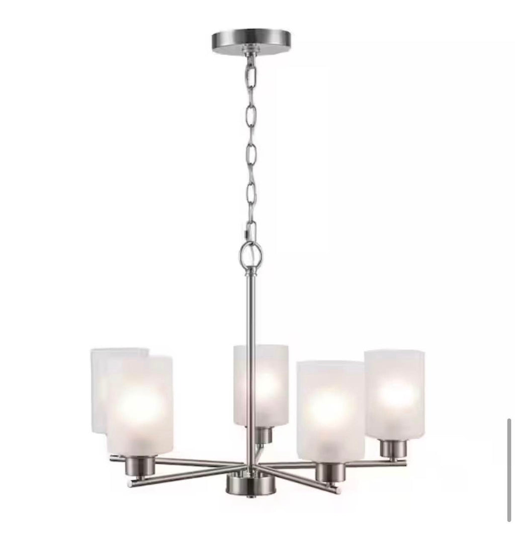 5-Light Brushed Nickel Chandelier
