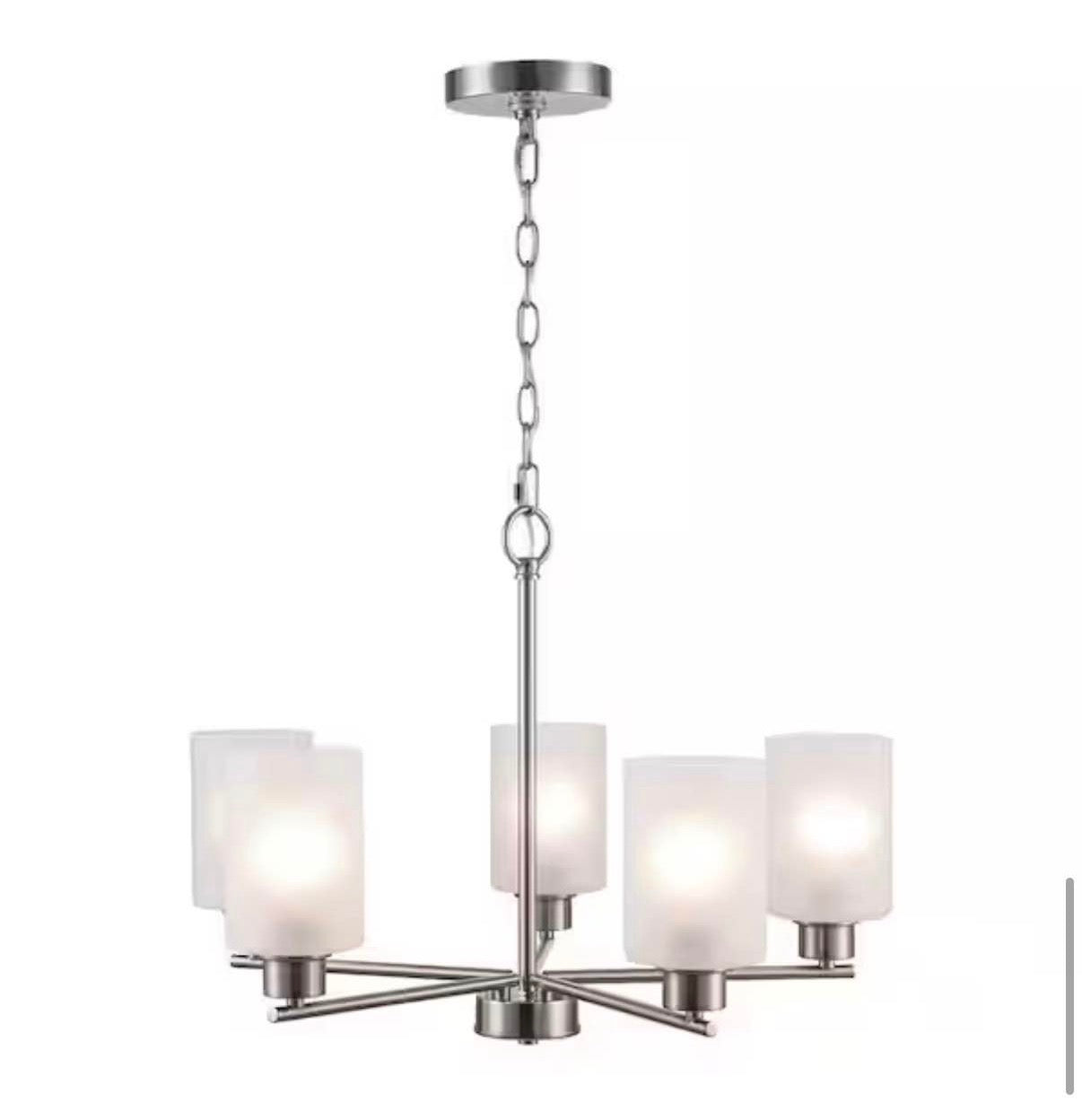 5-Light Brushed Nickel Chandelier