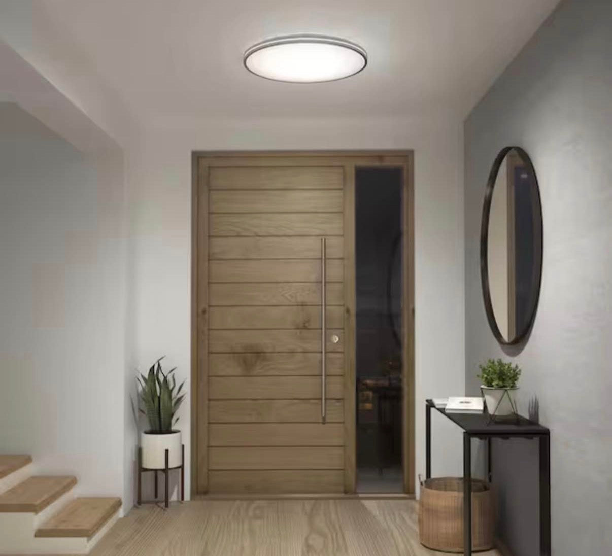 Athos 21 in. Modern Flush Mount Ceiling Light