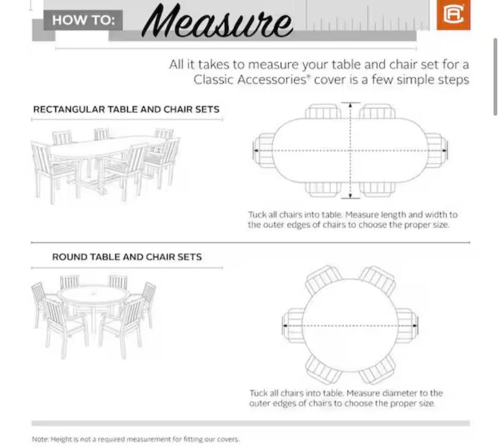 Patio Rectangle/Oval Table Cover