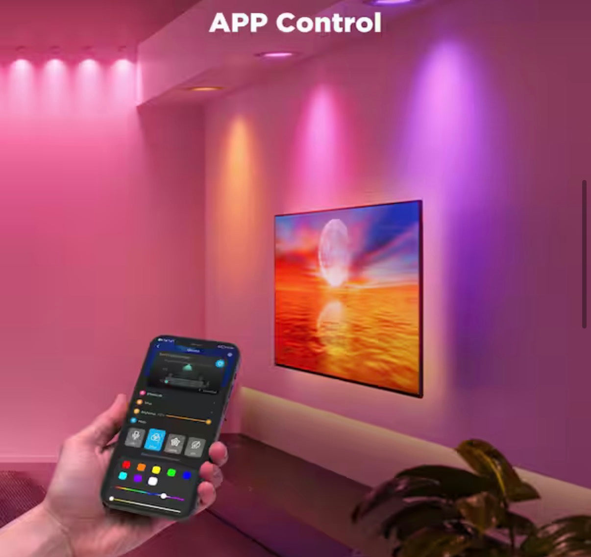 4-Pack Smart RGB LED Recessed Lights