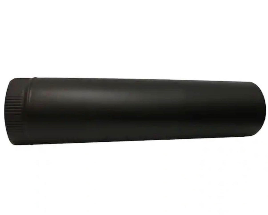 6 in. x 24 in. Black Stove Pipe.