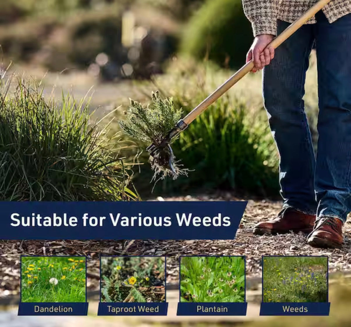 45.6 in Stand Up Weed Puller Tool Weeder.