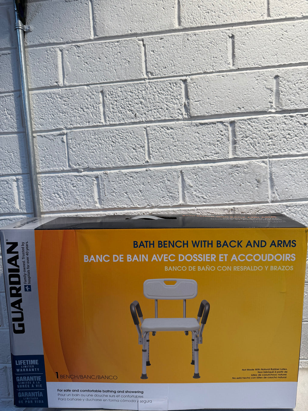 Bath Bench with back and arms