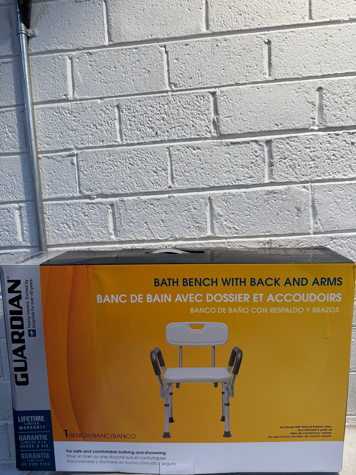 Bath Bench with back and arms