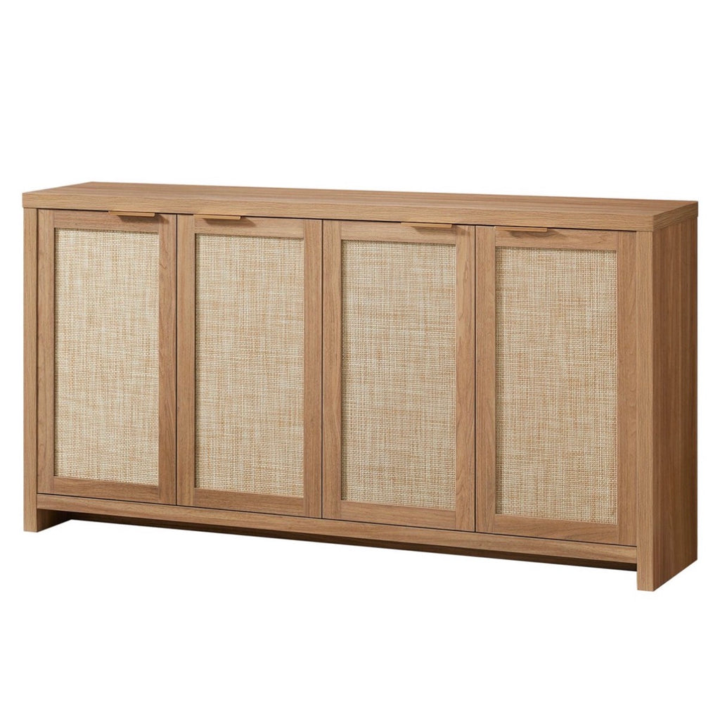 OAKHAM 4-Door Rattan Sideboard Buffet Cabinet
