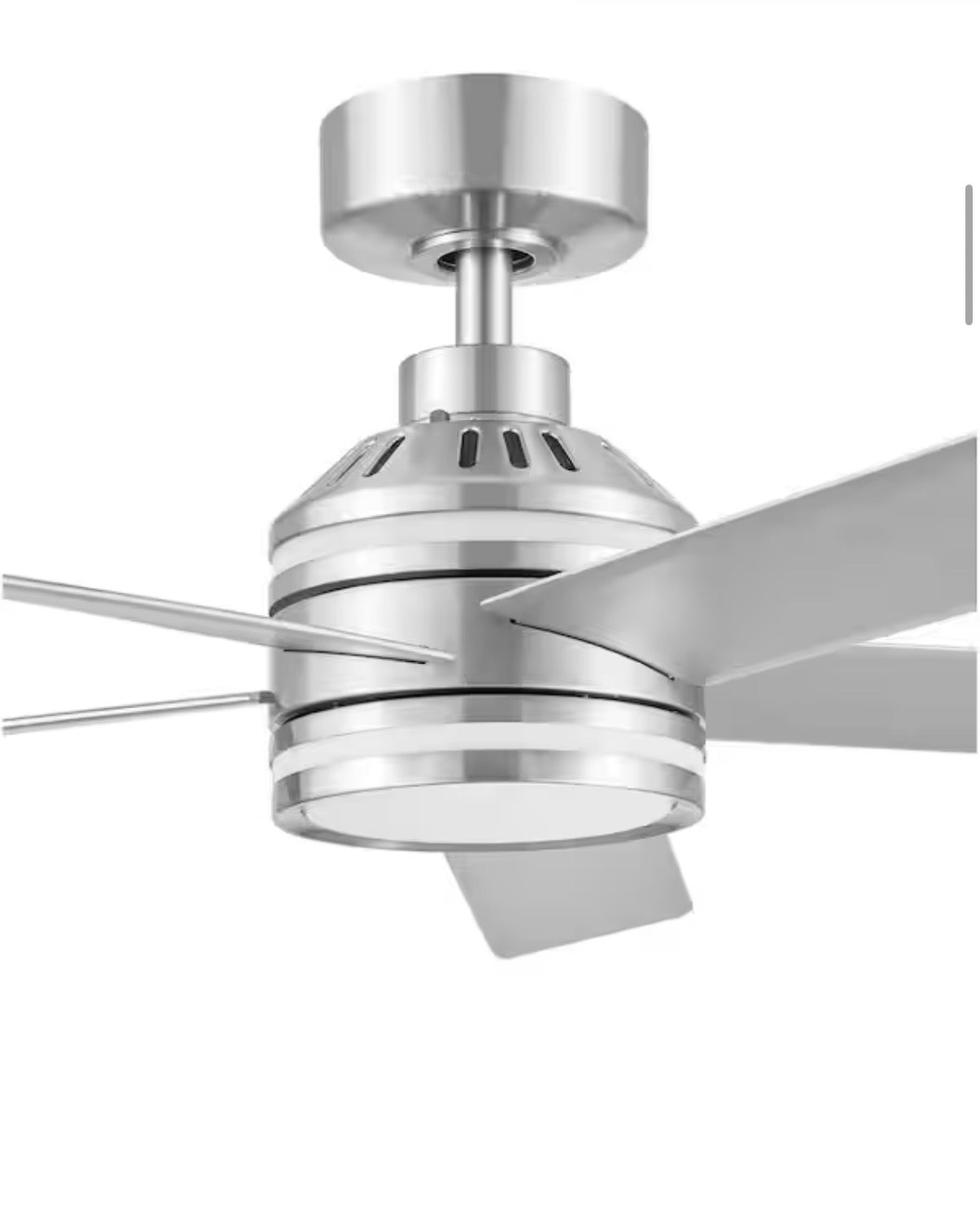 Ashburrow 52 in. Brushed Nickel Ceiling Fan with Led lights
