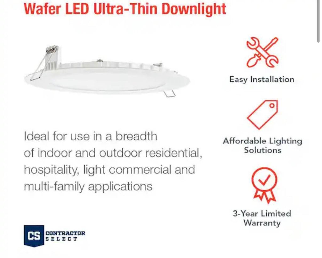 Ultra Slim Canless Integrated LED White Recessed Light (12-Pack).