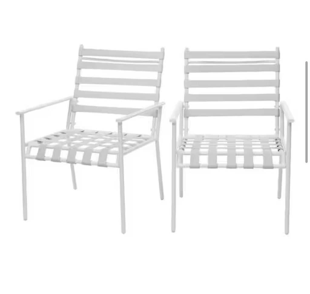 Grand Marina Metal Outdoor Dining Chair Set (2-Pack)