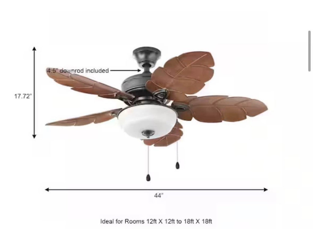 Palm Cove 44 in. Indoor/Outdoor Ceiling Fan with Light