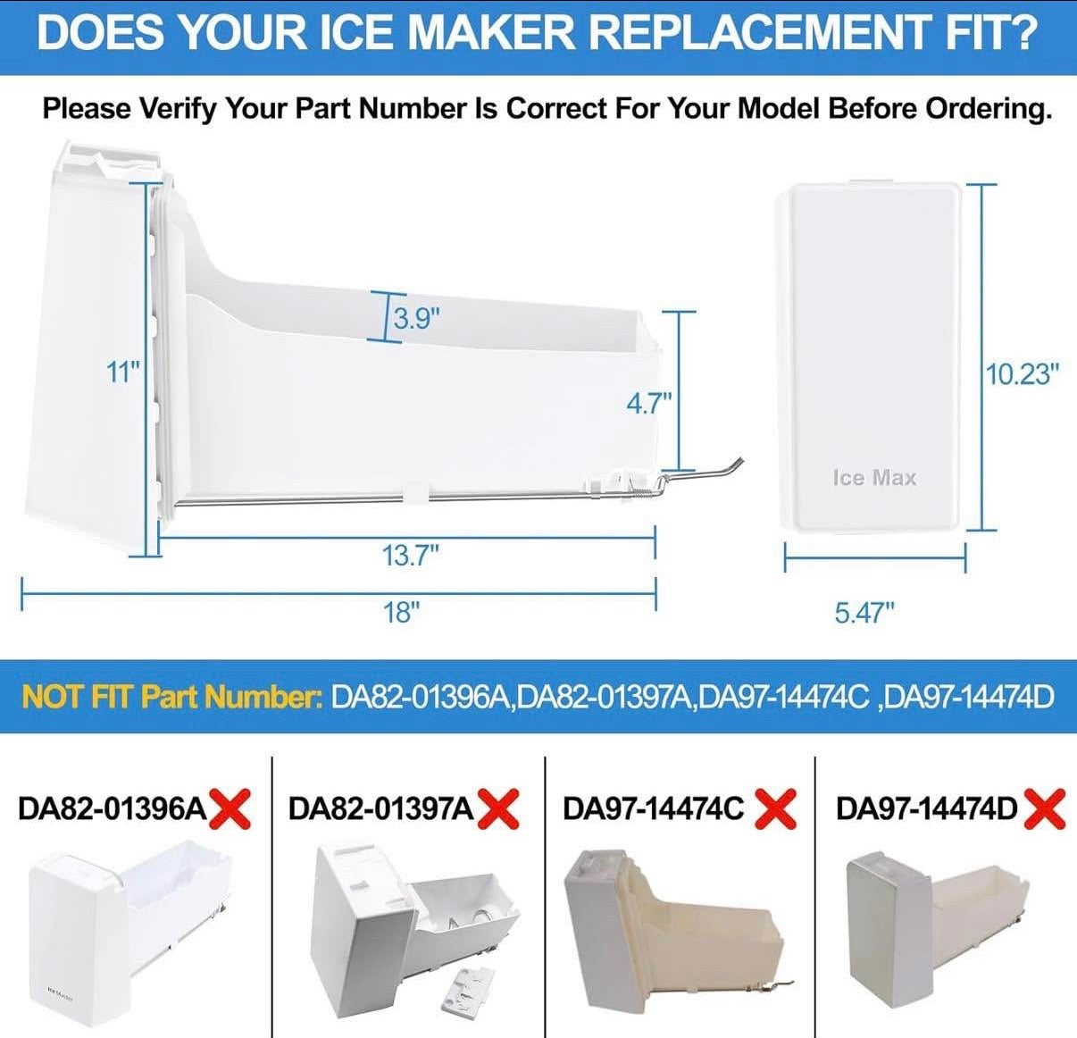 Ice Bucket for Samsung Refrigerator