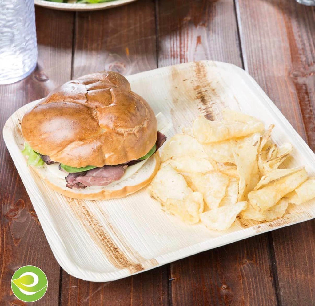 Palm Leaf Plates Bundle Set 100 Count (8" & 10")