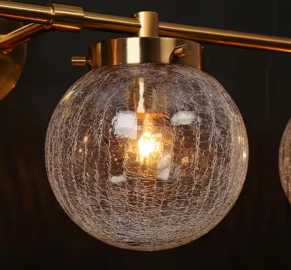 Lunary Modern 29.5 in. 4-Light Brass Vanity Light