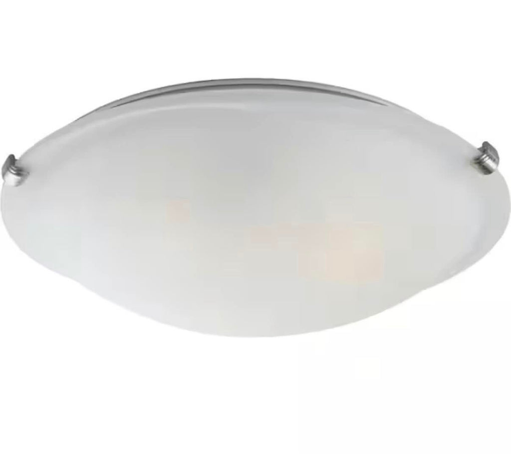 16 in. 3-Light Indoor Brushed Nickel Semi-Flush Mount Ceiling Fixture