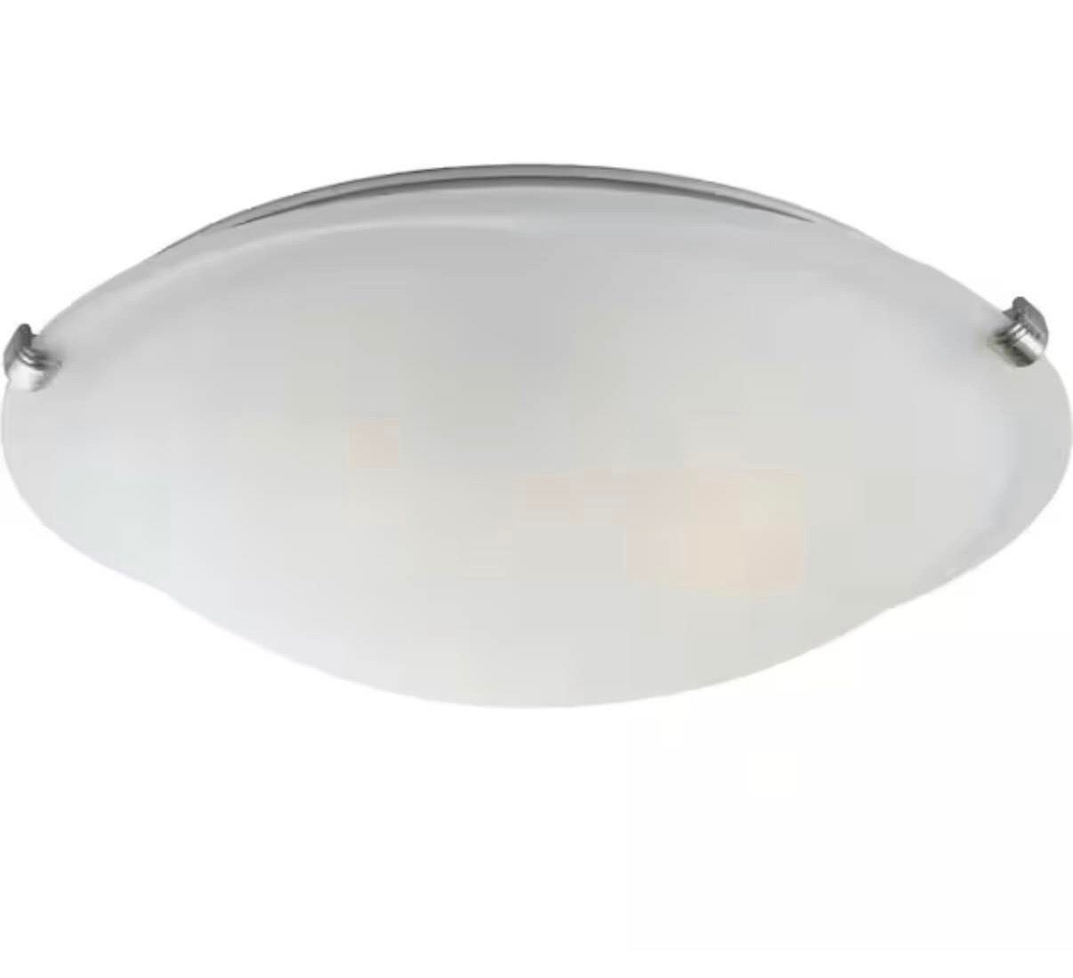 16 in. 3-Light Indoor Brushed Nickel Semi-Flush Mount Ceiling Fixture