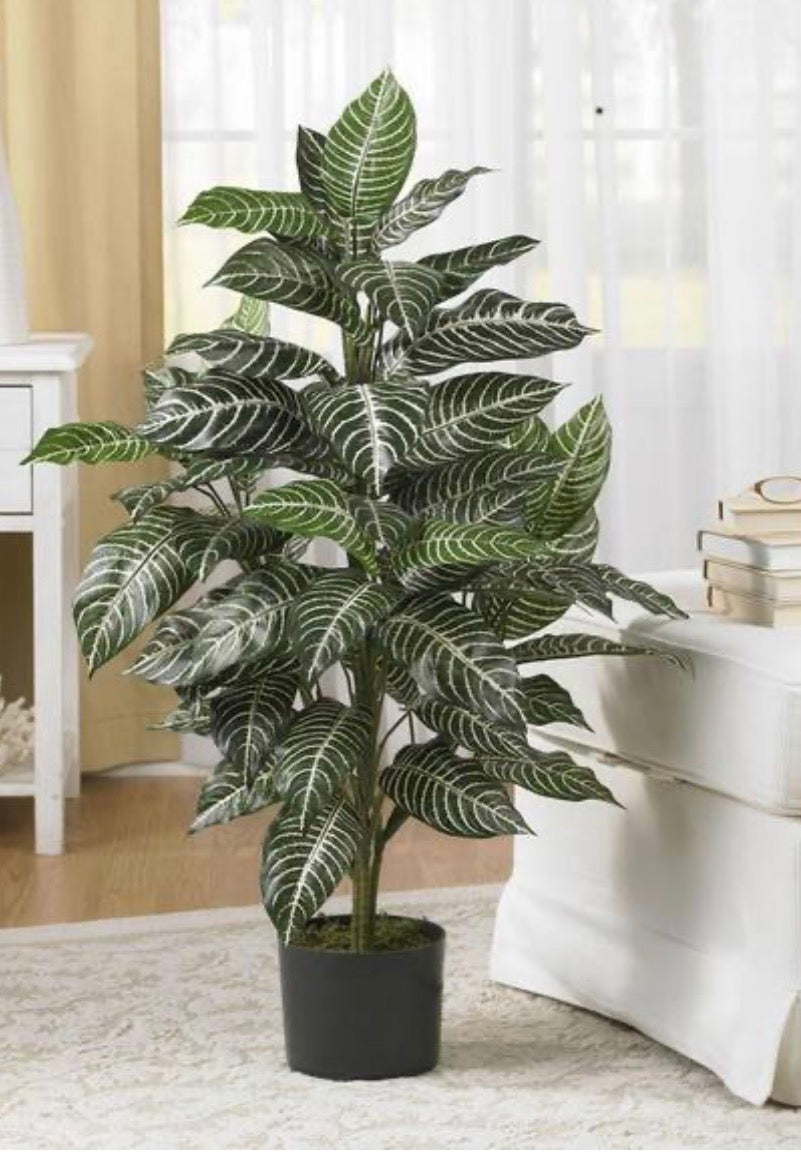 3 ft. Artificial Zebra Silk Plant
