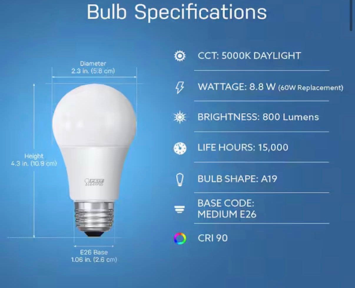 60-Watt LED Light Bulb Daylight (40-Pack)