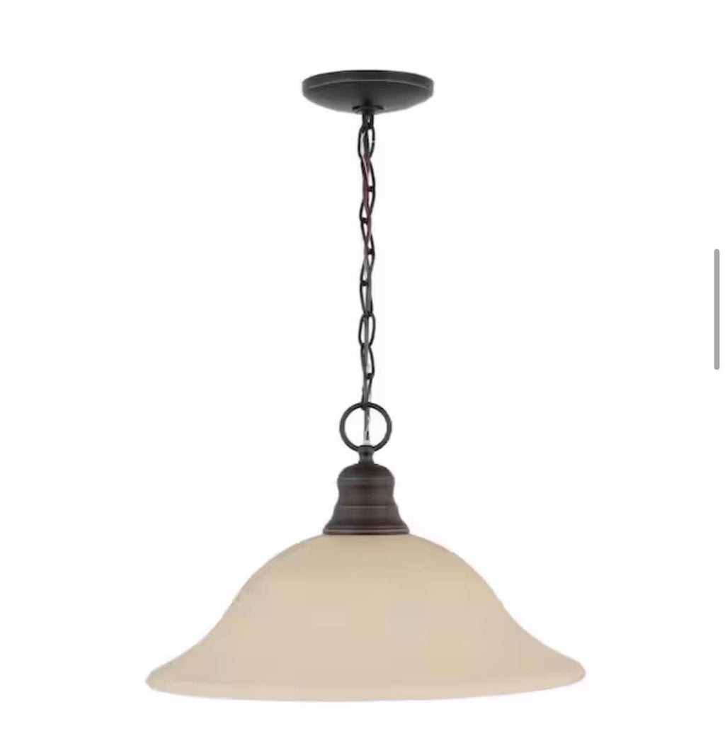 1-Light Mahogany Bronze Pendant Light