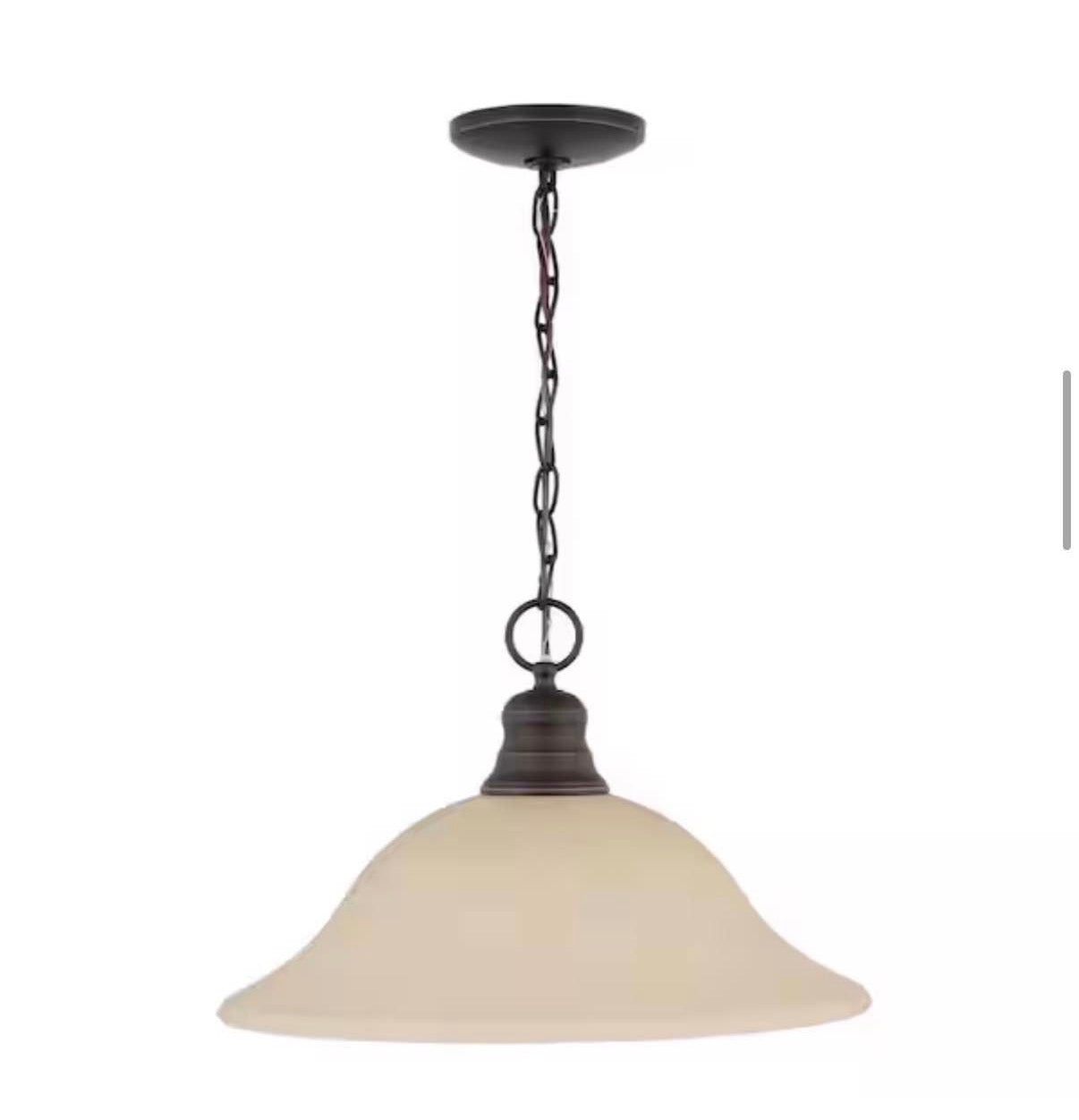1-Light Mahogany Bronze Pendant Light