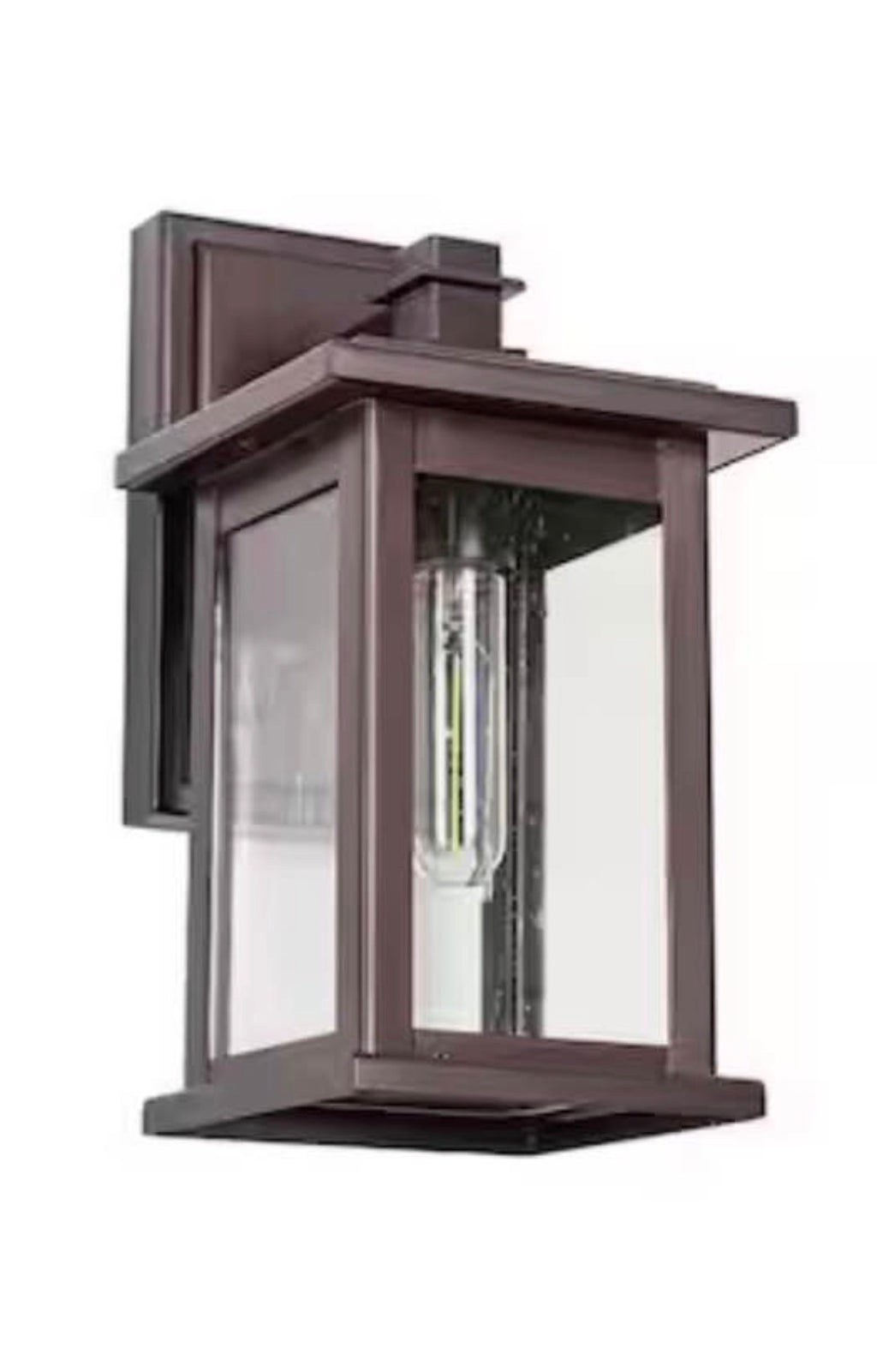 1-Light Oil Rubbed Bronze Outdoor Wall Lantern Sconce