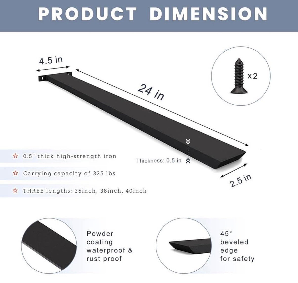 Hidden Island Countertop Support Bracket 1 Pack