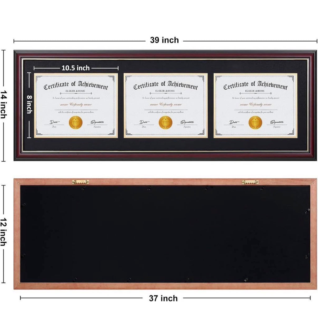 Triple Diploma Frames 8.5 x 11