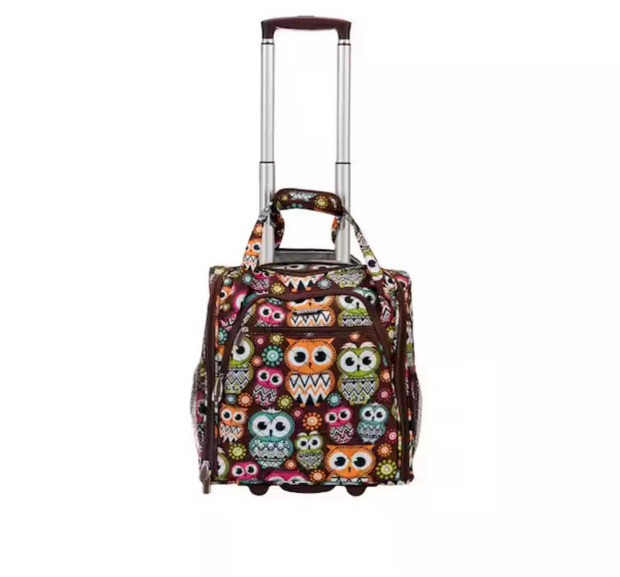 16.5 in. H Owl Melrose Wheeled Underseat Carry-On Suitecase