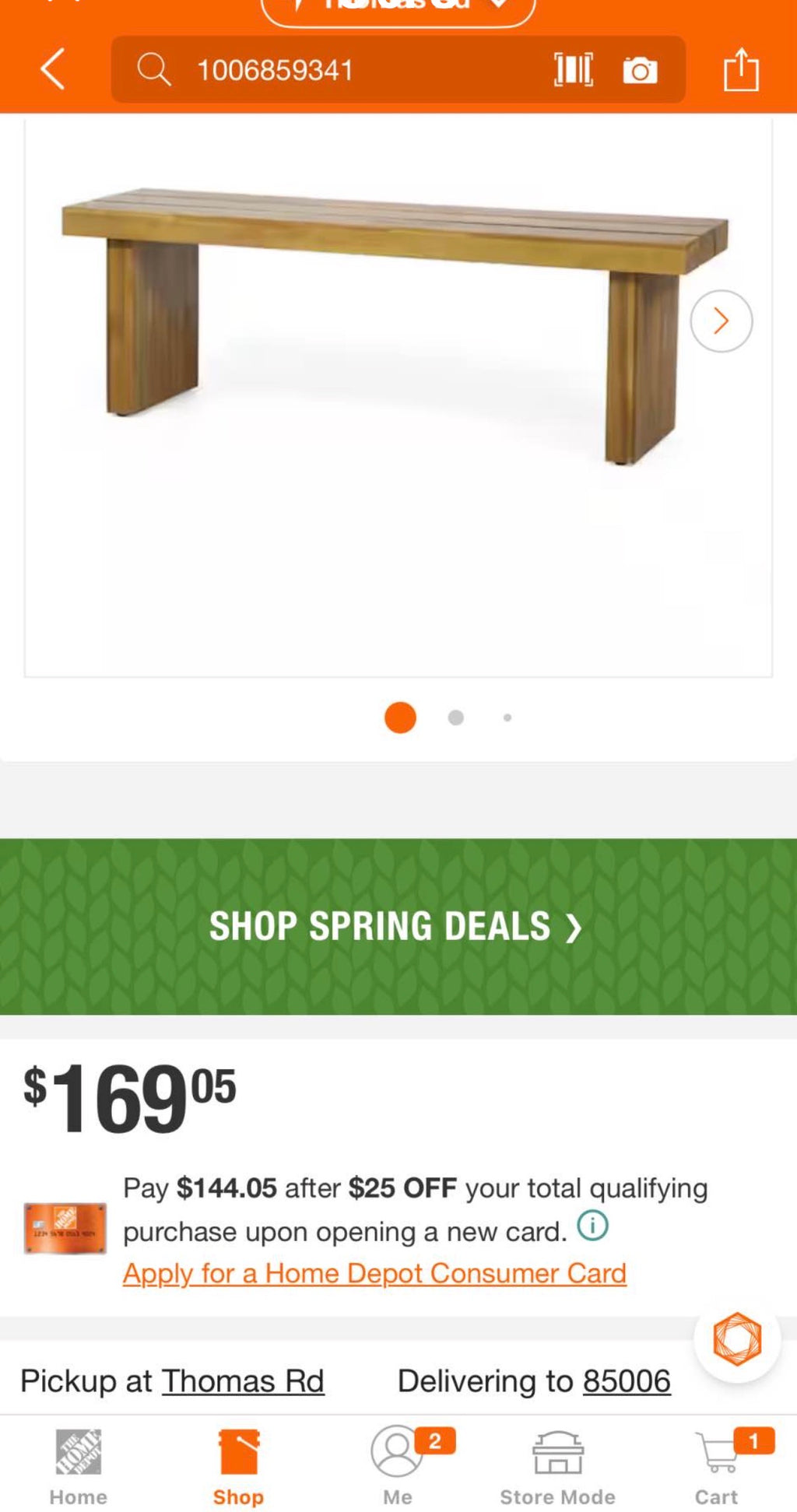 57 inches Datona Wood Outdoor Patio Bench