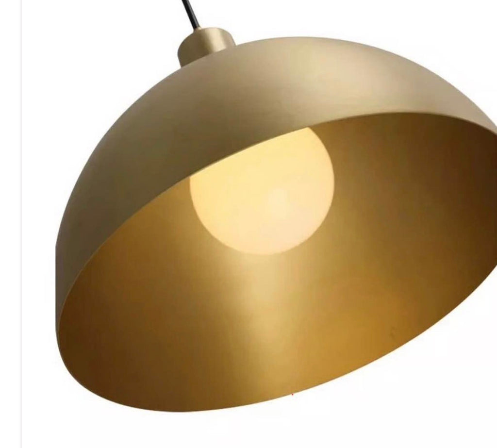 Kateo 1- light Single Brass Metal Dome Pendant - 12 in
