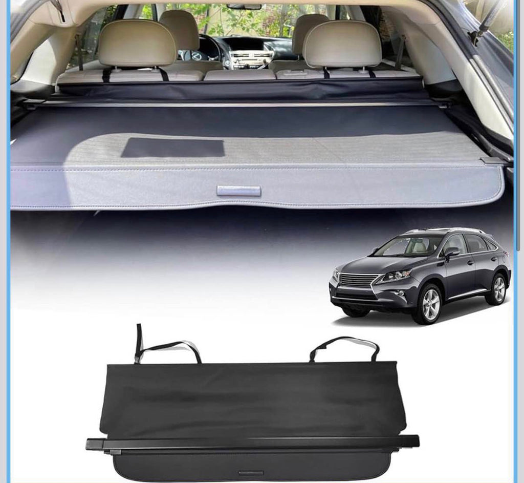Retractable Cargo Cover Black Compatible with 2010-2015 Lexus RX350 RX450H