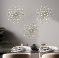 3 Set Gold Starburst Wall Art for Home Decor