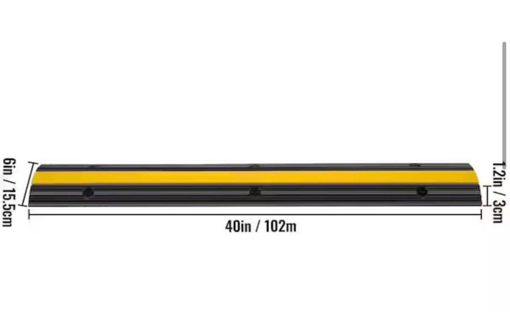22046 lbs. Loading Cable Wire Cord Cover Speed Bump (4-Pieces)