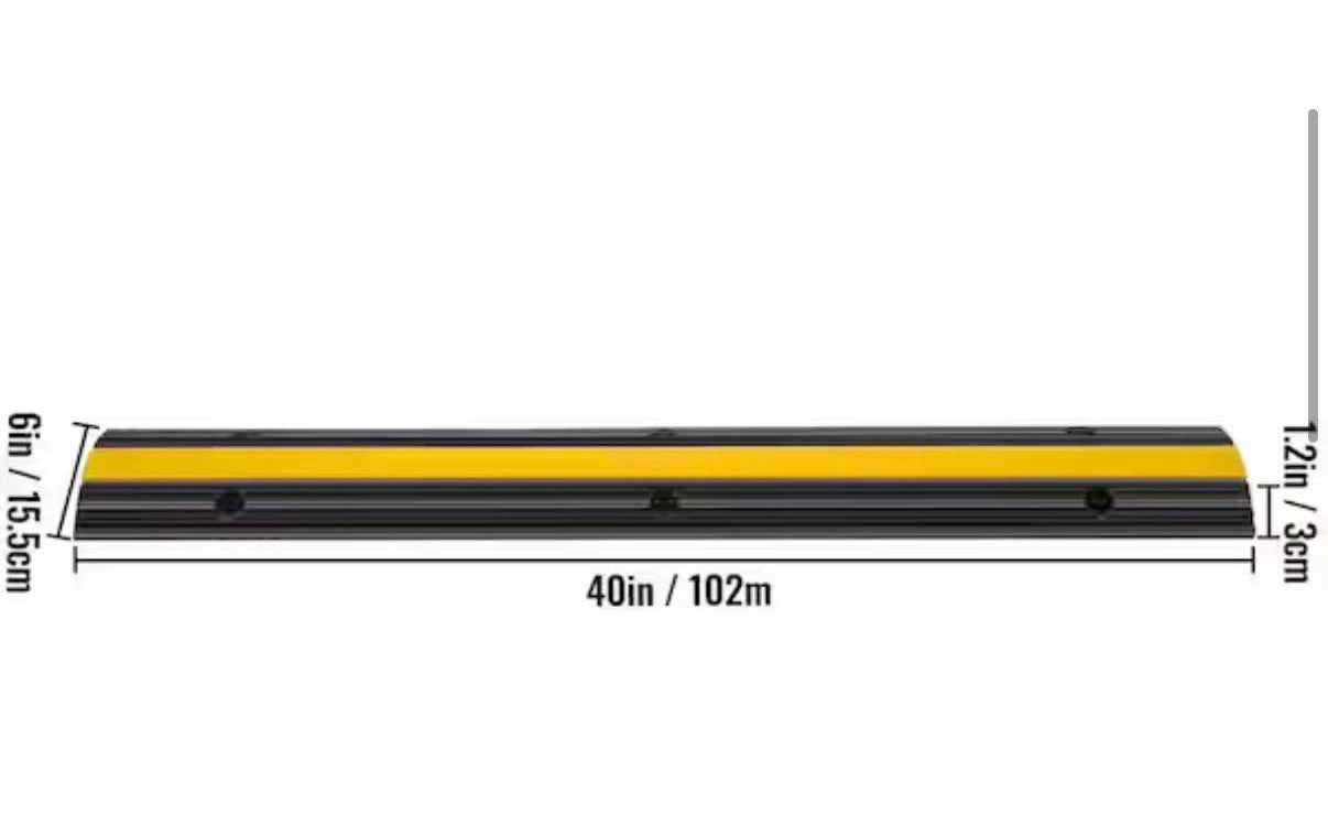 22046 lbs. Loading Cable Wire Cord Cover Speed Bump (4-Pieces)