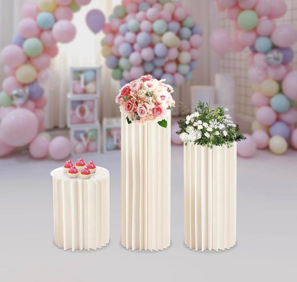 Set of 3 cardboard Cake  And flower stands