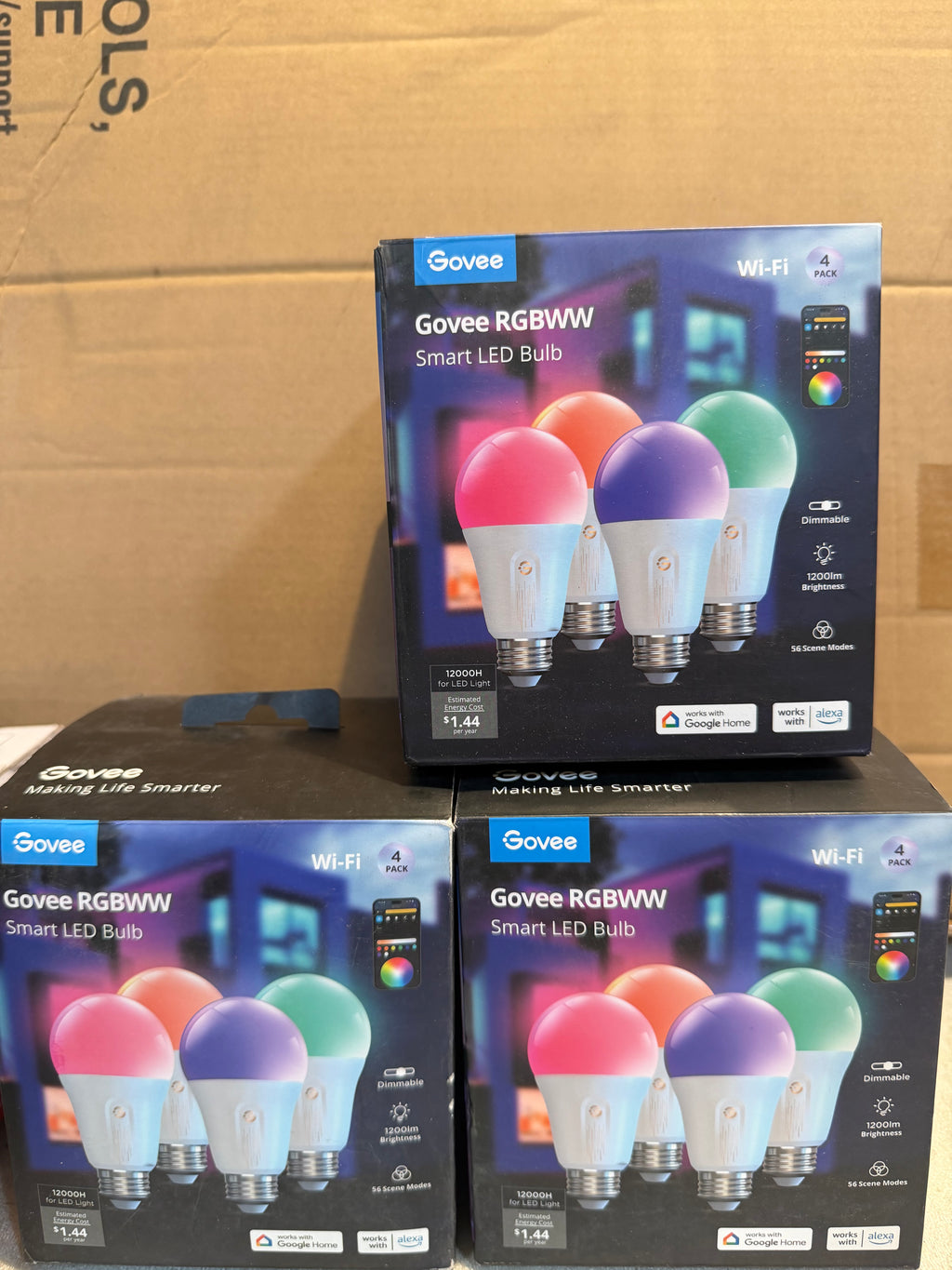 Govee Smart Wi-Fi LED Bulb 4-Pack