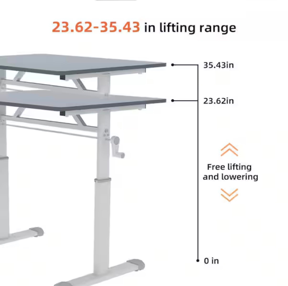 Wood and Metal Adjustable Office Desk Computer Tables