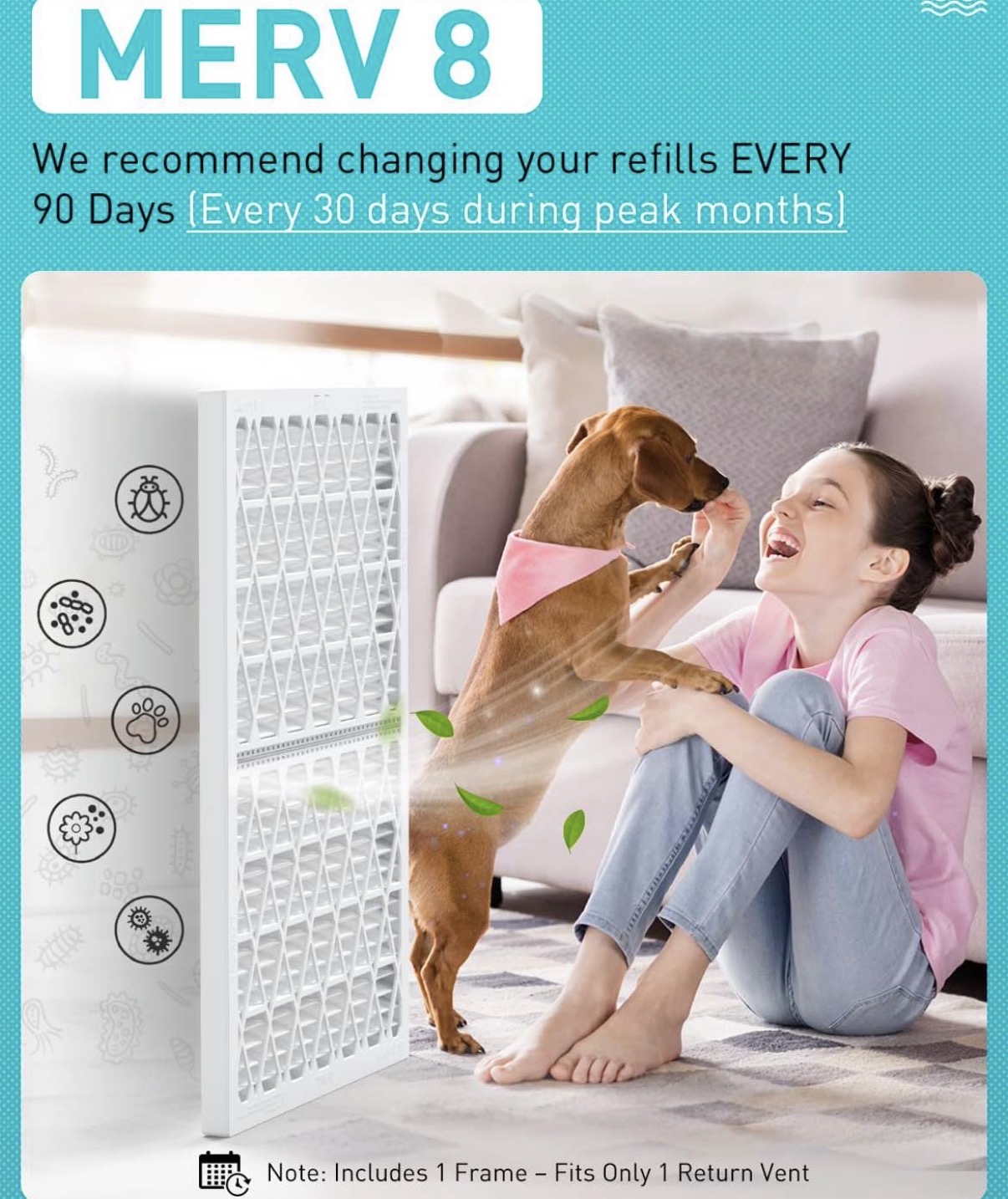 14x30x1 Refillable Air Filter Kit
